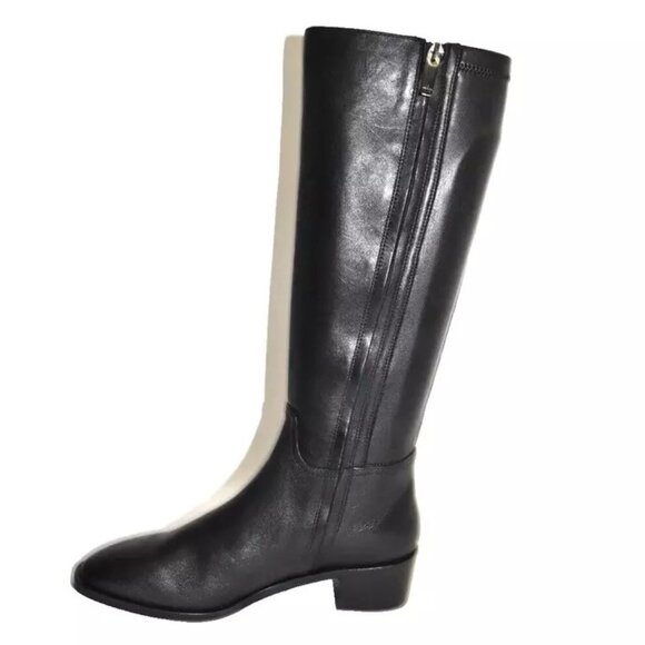 New! Aquatalia Rozaria Knee Leather Riding Boots Black Size 8.5 DD412 - Picture 2 of 7